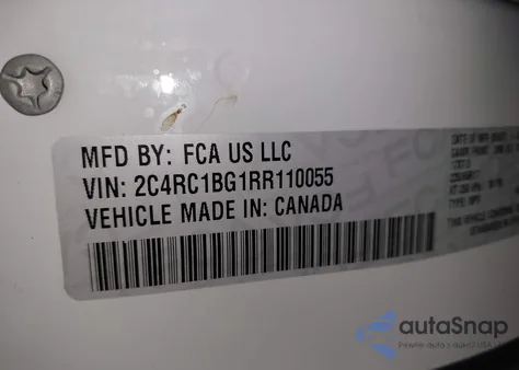 2024 Chrysler Pacifica Touring L z USA, uszkodzony, nr VIN 2C4RC1BG1RR110055